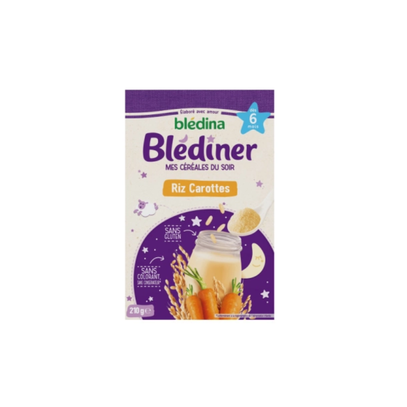 Blédina Blediner Riz Carottes - 210g