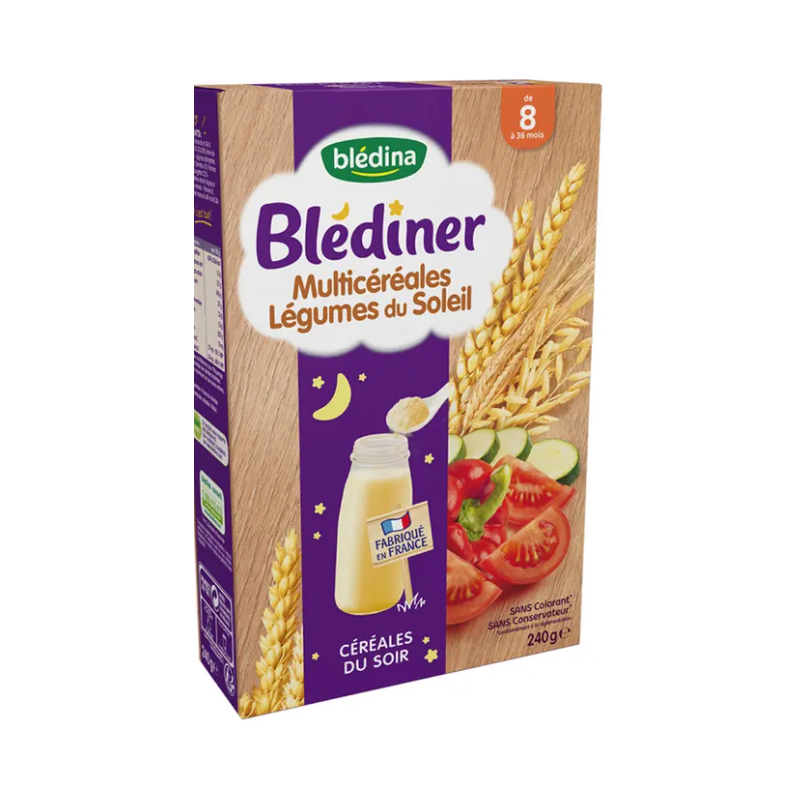 Blédina Cereales Du Soir Multicereales Legumes Du Soleil Des 8 Mois Blediner 240g