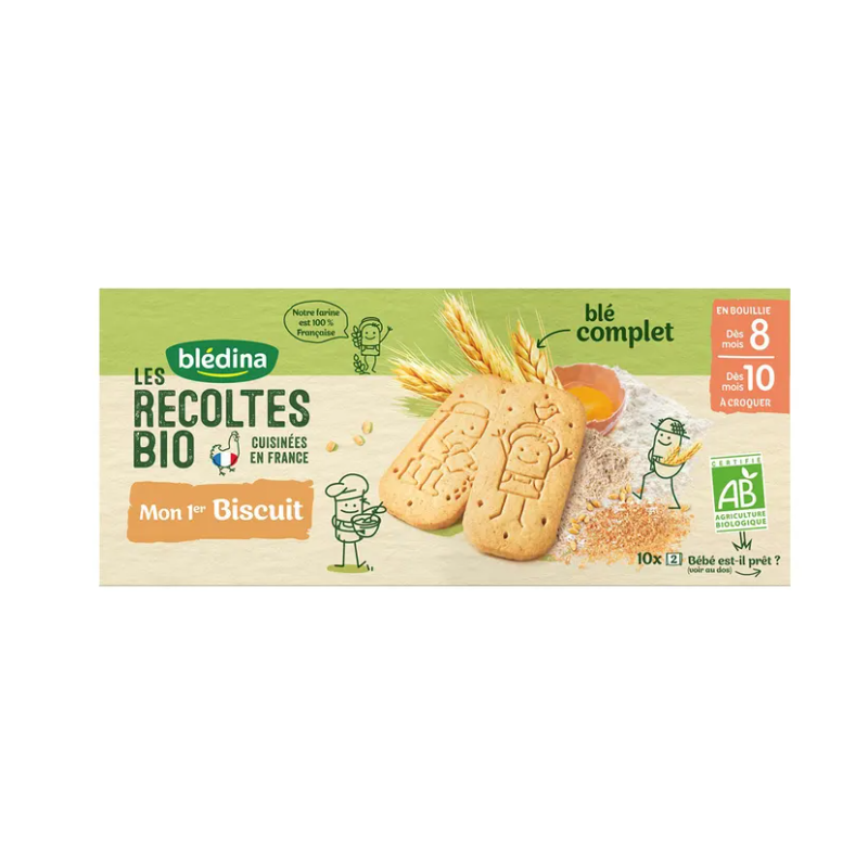 BLEDINA RECOLTES BIO MON 1E BISC NAT150G