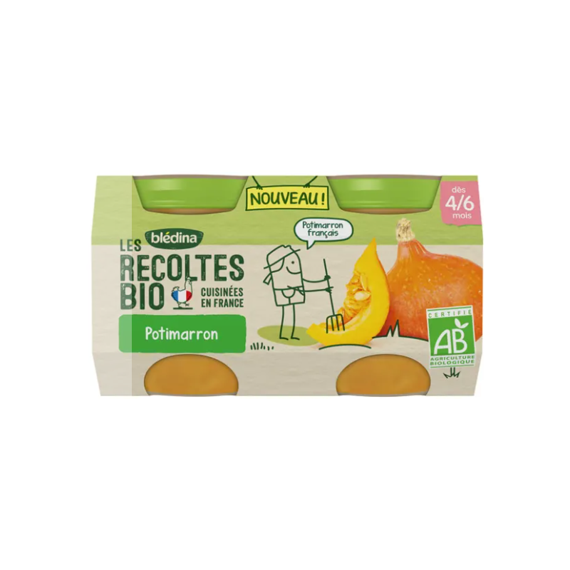 BLEDINA RECOLTES BIO POTIMARRON 2X130G