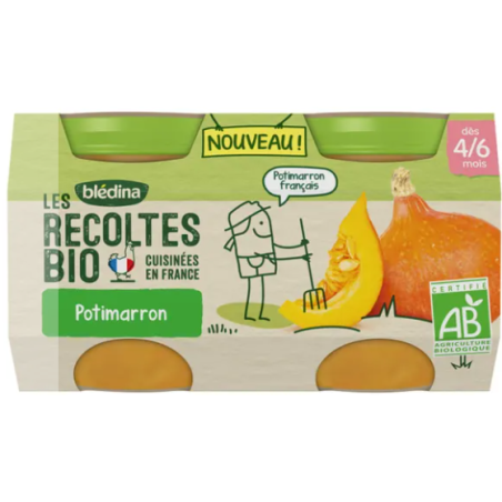 BLEDINA RECOLTES BIO POTIMARRON 2X130G