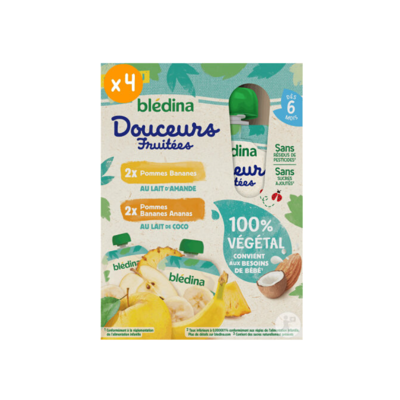 Gourdes Douceurs Fruitées 100% Végétal - Lot Multi-variétés x4