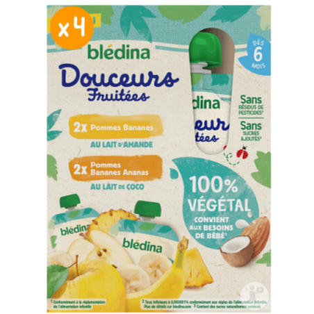 Gourdes Douceurs Fruitées 100% Végétal - Lot Multi-variétés x4