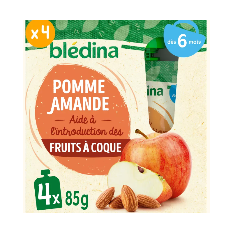 BLEDINA GOURDE POMME AMANDE 4X85G