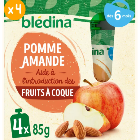 BLEDINA GOURDE POMME AMANDE 4X85G