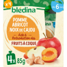 Gourdes Fruitées Pomme, Abricot et Noix de Cajou - Lot x4