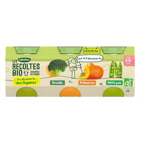 BLEDINA BROCO/POTIMARR PETITS POIS 3X130G