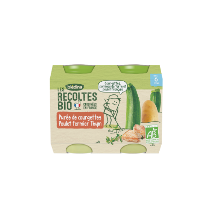 BLEDINA PUREE COURG/POUL200G 2