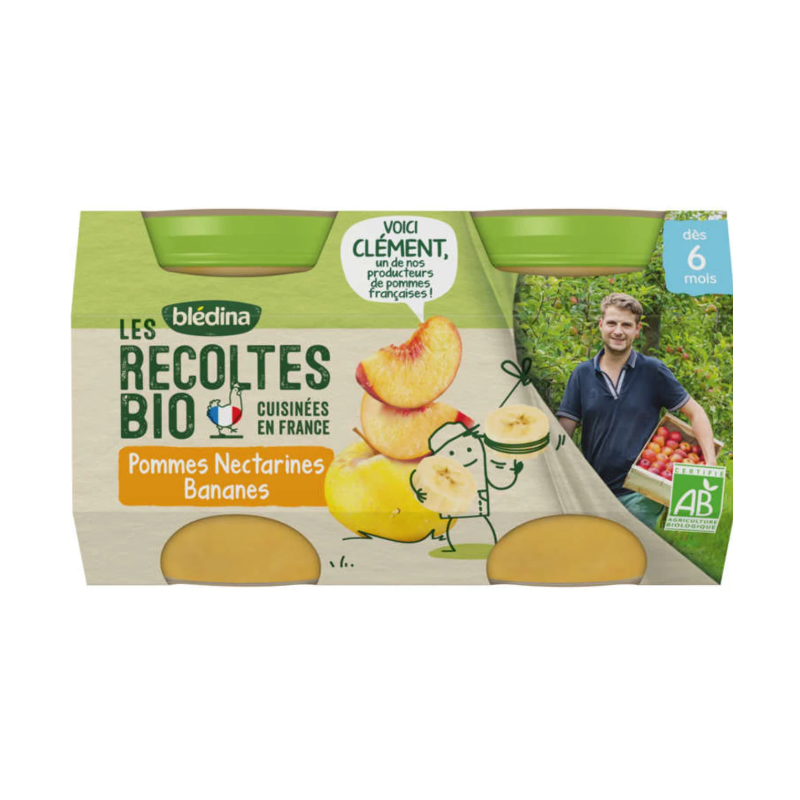 BLEDINA POT BIO POM NECT BANA 2X130G