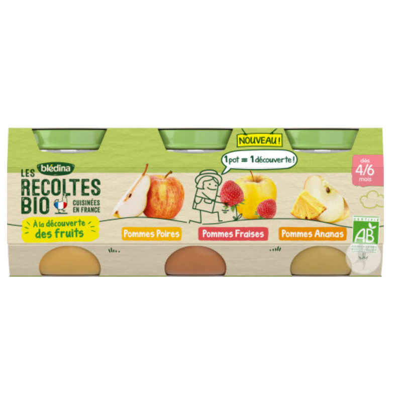 BLEDINA POM/POI, POM/FRAI, POM/ANA 3X130G