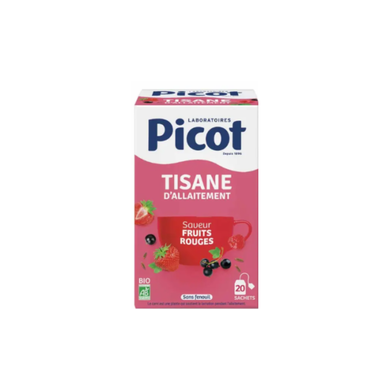 Tisane d'allaitement saveur fruits rouges Picot - boite de 20 sachets