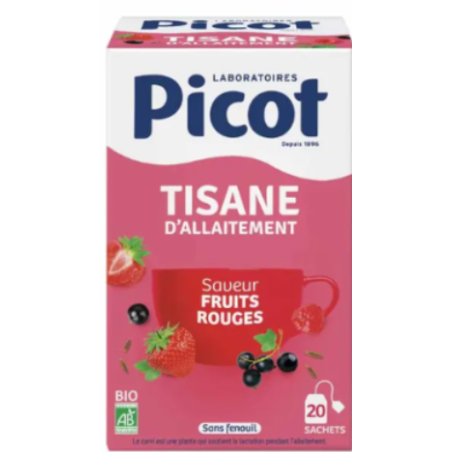 Tisane d'allaitement saveur fruits rouges Picot - boite de 20 sachets