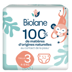 BIOLANE BEBE Couches écologiques Taille 3 - 52 Couches