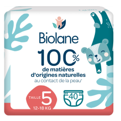 Couches-Culottes Taille 5 12-18kg Naturelles BIOLANE