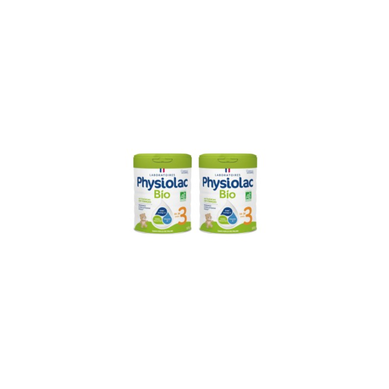 PHYSIOLAC Lait de Croissance 3ème Âge Bio 2x800g