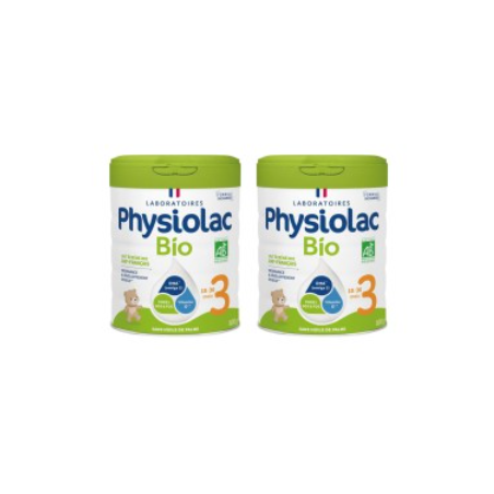 PHYSIOLAC Lait de Croissance 3ème Âge Bio 2x800g