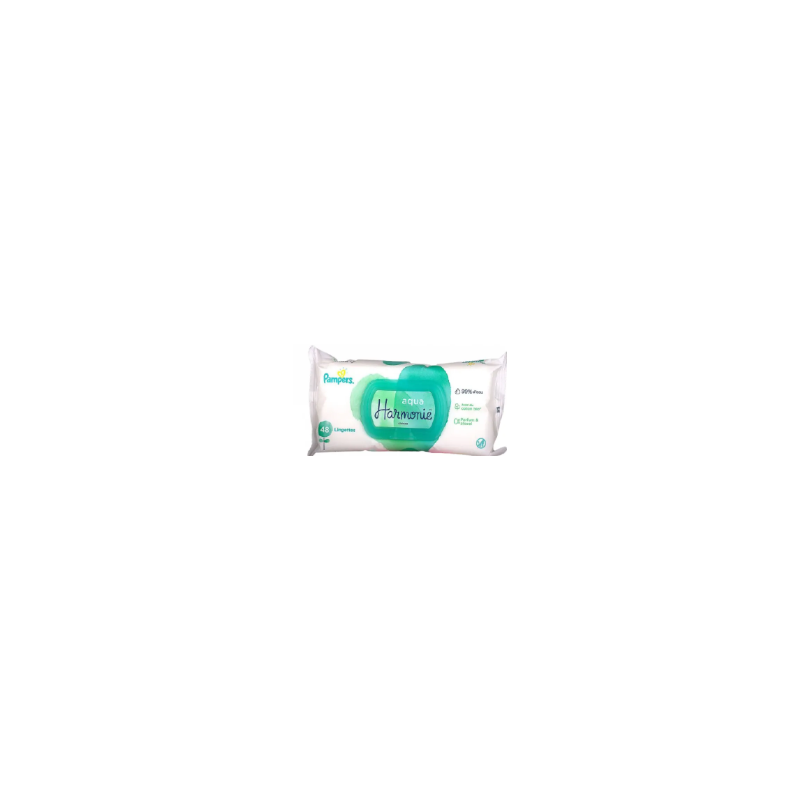 PAMPERS AQUA HARMONIE Ling imprégnée Paq/48