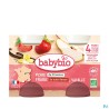 BABYBIO POIRE/FRAISE/VANIL 2X130G