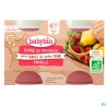 BABYBIO POIRE/FRAISE/VANIL 2X130G