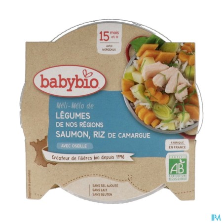 BABYBIO ASS LEG/SAUMON/RIZ 260G