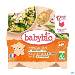 BABYBIO ASSIETTE H/VERT DINDE