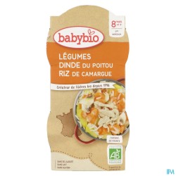 BABYBIO MENU MIJOTE DINDE 2X200G