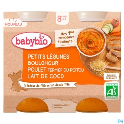 BABYBIO LEG/BOULG/POUL/COCO 2X200G