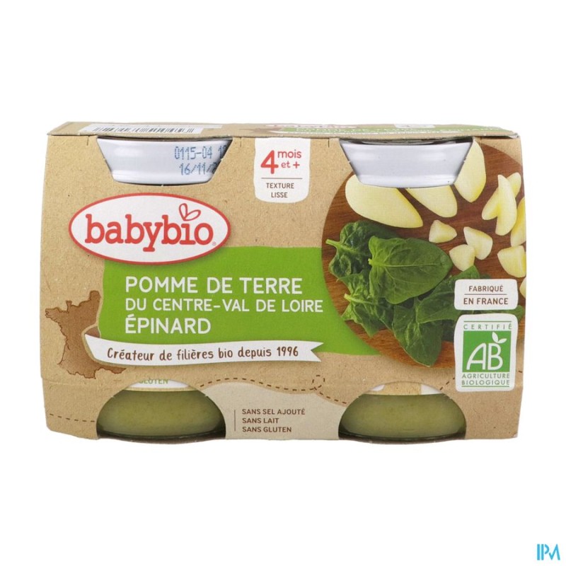 BABYBIO PDT/EPINARD 2X130G