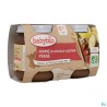 BABYBIO POMME/FRAISE 2X130G