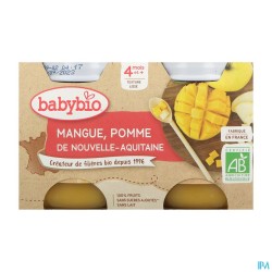 BABYBIO POMME/MANGUE 2X130G
