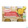 BABYBIO POMME/MANGUE 2X130G