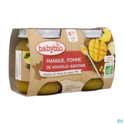 BABYBIO POMME/MANGUE 2X130G