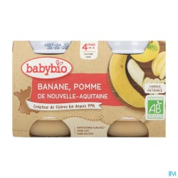 BABYBIO POMME/BANANE 130GX2