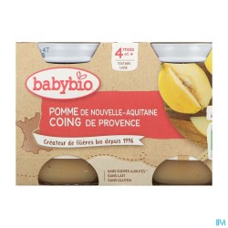 BABYBIO POMME COING 2X130G