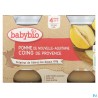 BABYBIO POMME COING 2X130G