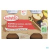 BABYBIO POMME/PRUNEAU 2X130G