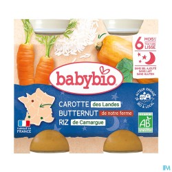 BABYBIO B/NUI CAROT/BUTT/RIZ2X200G