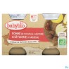 BABYBIO POM/CHATAIGNE POT 2X130G