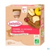 BABYBIO GOURD POMME/FRAMB 4X90G