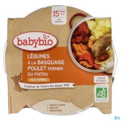 BABYBIO ASS LEGUM/POULET BASQ 260G