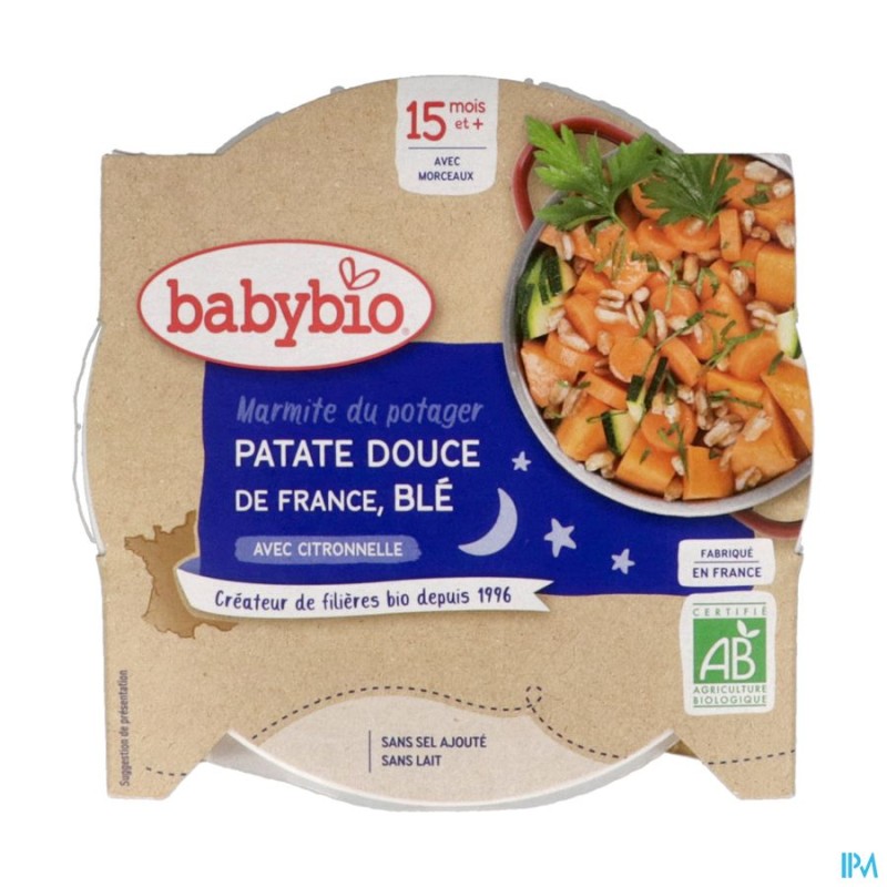 BABYBIO BON/NUIT PATATE/BLE 260G