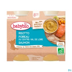 BABYBIO RISOTTO/POIREAU/SAUM2X200G