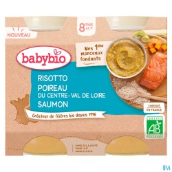BABYBIO RISOTTO/POIREAU/SAUM2X200G