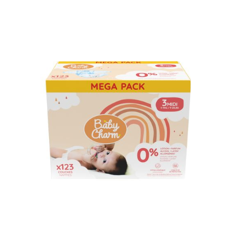 BABY CHARM COUCHE MIDI 4-9KG X123