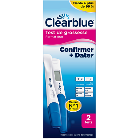 Clearblue test de grossesse duo format