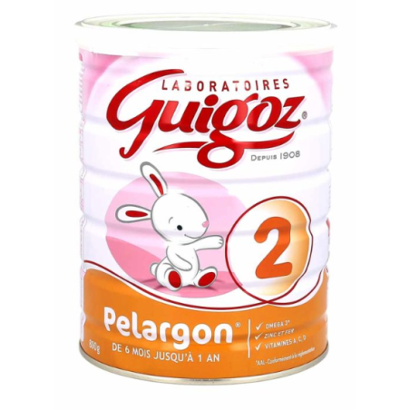 Guigoz Pelargon 2, Lait de suite 6-12 mois, boite de 800g