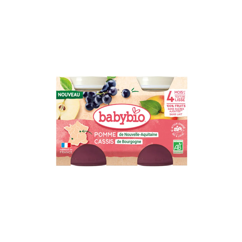 BABYBIO Pomme de Nouvelle-Aquitaine Cassis de Bourgogne