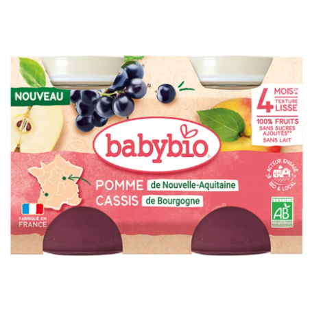 BABYBIO Pomme de Nouvelle-Aquitaine Cassis de Bourgogne