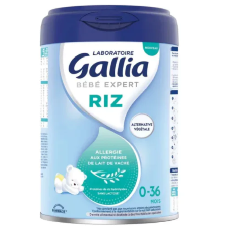 Bébé expert Riz Lait en poudre 0-36 mois Gallia - sans lactose