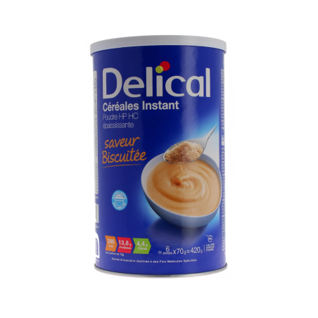 Céréales Instant saveur biscuitée Delical - pot de 420g